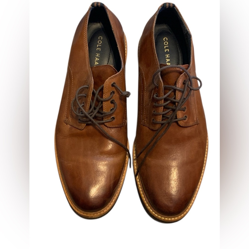Cole Haan C30676  Grand Postman Brown‎ Leather Oxford Shoes 9 1/2 M